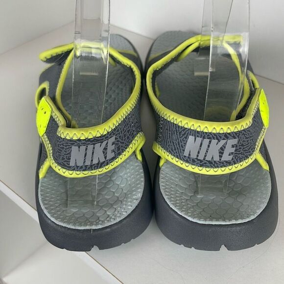 Nike Youth Comfort Sandals 5Y Gray Yellow - Picture 4 of 8